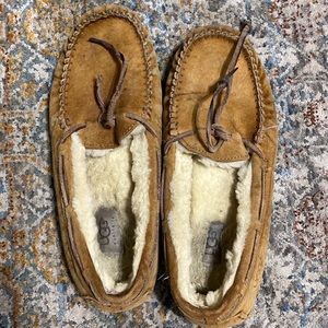 Ugg Sheepskin Suede Loafer Slipper Shoe